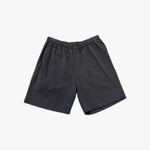 POSH43 - DOLPHIN BLUE HEAVY JERSEY GARMENT DYE GYM SHORTS